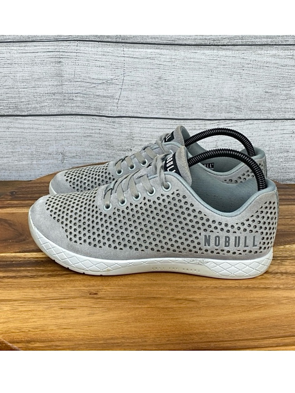 NoBull Outwork Perforated Grey Suede CrossFit Training Shoes Women’s Size 8.5